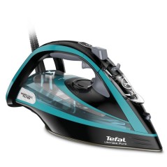 Tefal Ultimate Pure FV9844E0 Steam Iron 3200W - Powerful, Stylish Black & Green Design for Effortless Ironing!